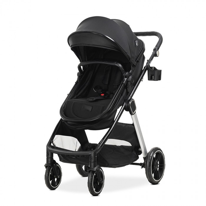 Καρότσι 2 Σε 1 Aspen Black Με Μετατρεπόμενο Κάθισμα
