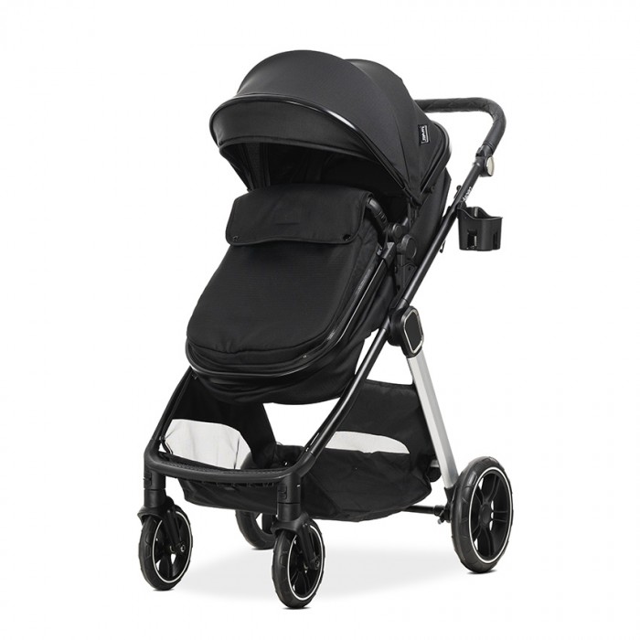 Καρότσι 2 Σε 1 Aspen Black Με Μετατρεπόμενο Κάθισμα