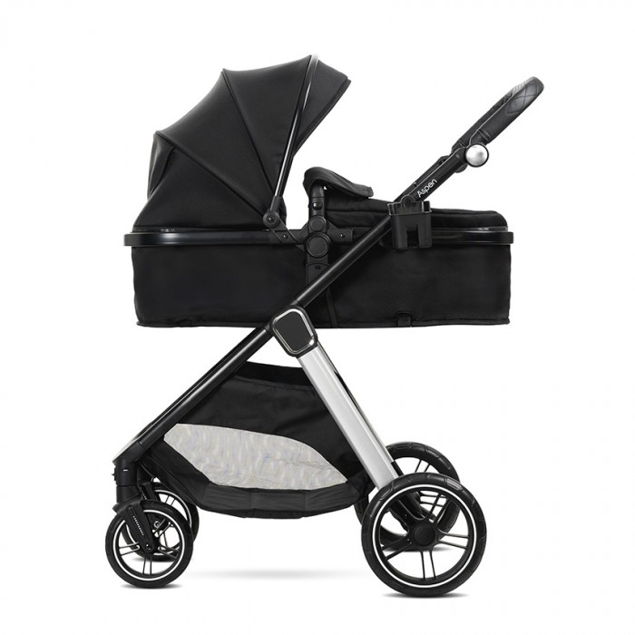Καρότσι 2 Σε 1 Aspen Black Με Μετατρεπόμενο Κάθισμα