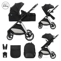 Καρότσι 2 Σε 1 Aspen Black Με Μετατρεπόμενο Κάθισμα