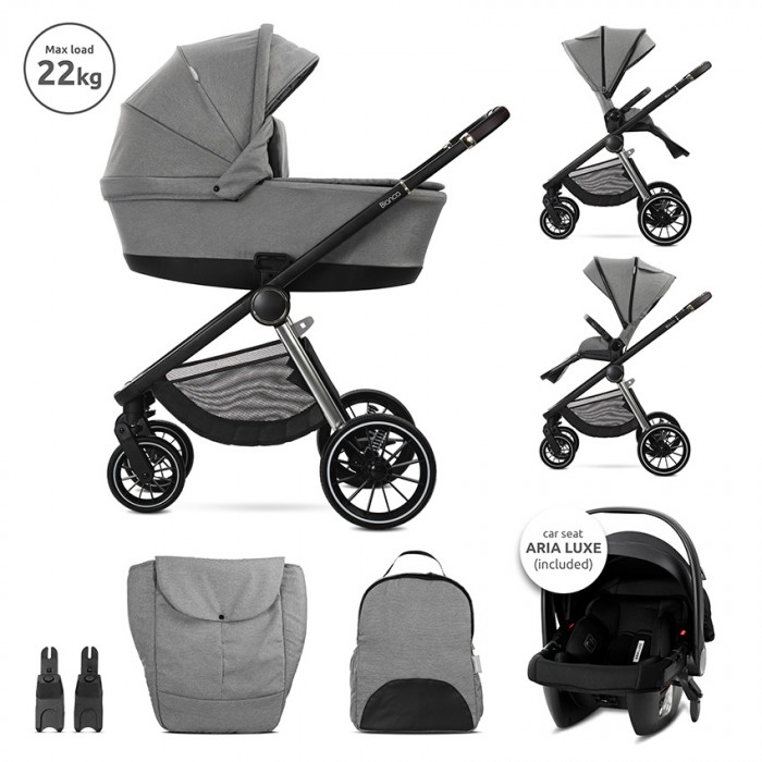 Baby Stroller 3 in 1 Bianca Grey