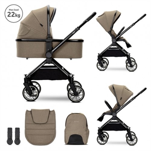 Καρότσι Reya Beige 2 Σε 1+ Δώρο Relax Portofino Beige Dots