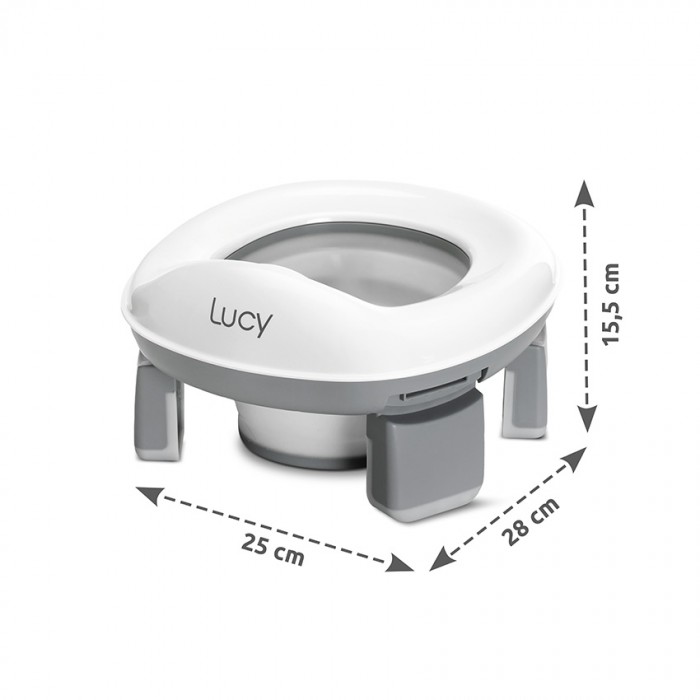Γιογιό Φορητό & Εκπαιδευτικό Κάθισμα Τουαλέτας Lucy 2 Σε 1 Grey