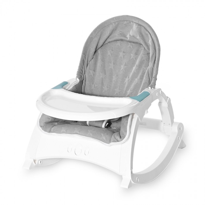 Baby Rocker Alex With Table  Cool Grey Stars