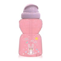 Ποτηράκι Με Καλαμάκι 325ml Animals Blush Pink