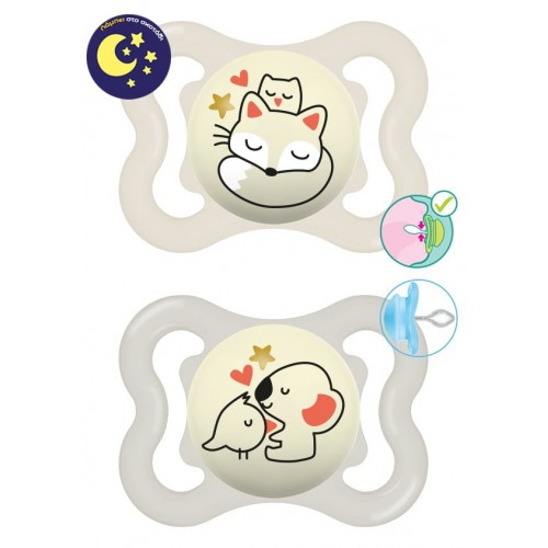 Πιπίλα Supreme Night Σιλικόνης 2-6 Mηνών