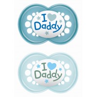 I Love Daddy Silicone Pacifier 16+ Months Boy