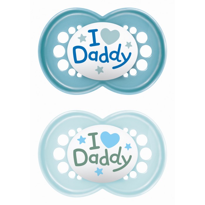 I Love Daddy Silicone Pacifier 16+ Months Boy