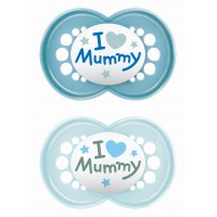 I Love Mummy Silicone Pacifier 16+ Months Boy