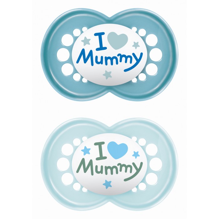 I Love Mummy Silicone Pacifier 16+ Months Boy