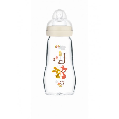 Feel Good Glass Baby Bottle 260ml 2+M Unisex