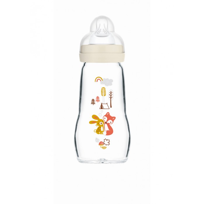 Feel Good Glass Baby Bottle 260ml 2+M Unisex