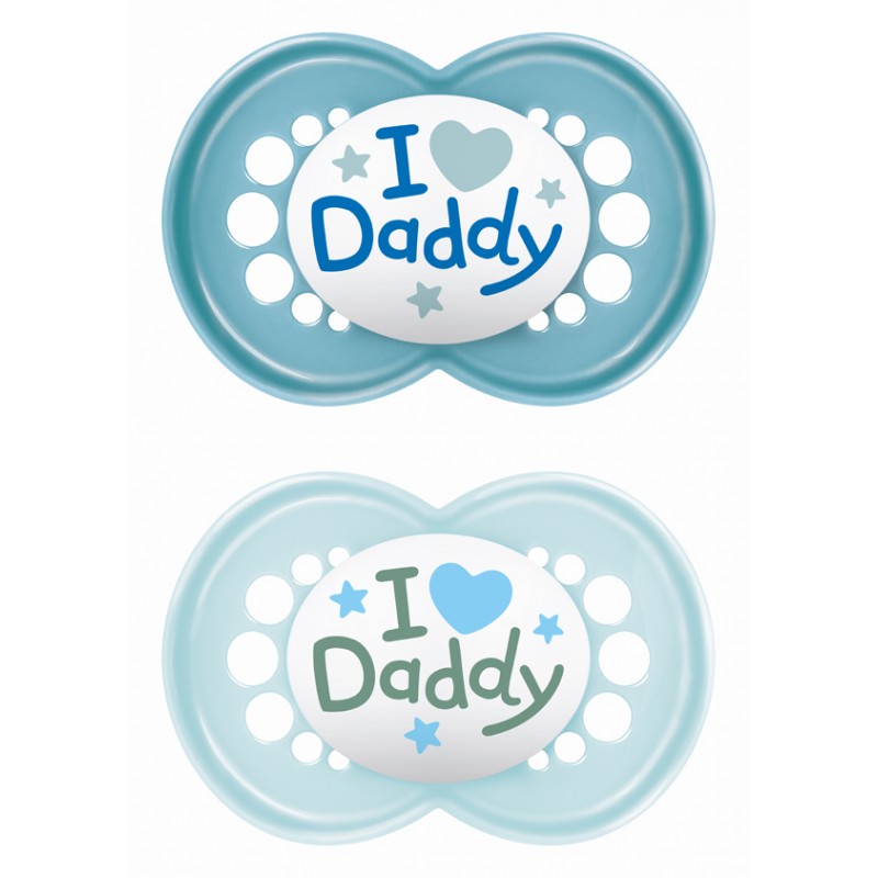 Πιπίλα Ι Love Mummy & Daddy Σιλικόνης 16+ Mηνών