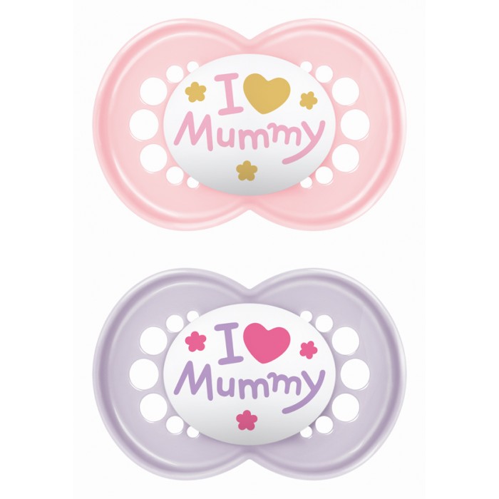 Πιπίλα Ι Love Mummy & Daddy Σιλικόνης 16+ Mηνών