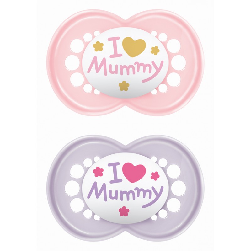 Πιπίλα Ι Love Mummy & Daddy Σιλικόνης 16+ Mηνών