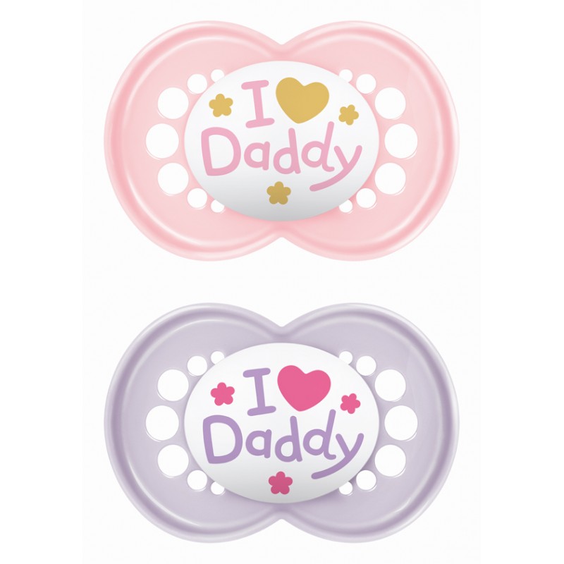Πιπίλα Ι Love Mummy & Daddy Σιλικόνης 16+ Mηνών