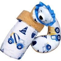 Lion Hugging Blanket & Neck Pillow Set 23018