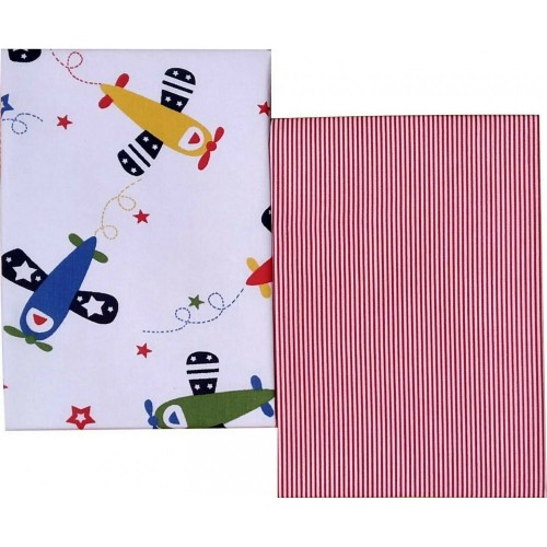 Airplane Crib Sheet Set 70X110cm