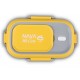 Stainless Steel Rectangular Food Container "We Care" Yellow 800ml