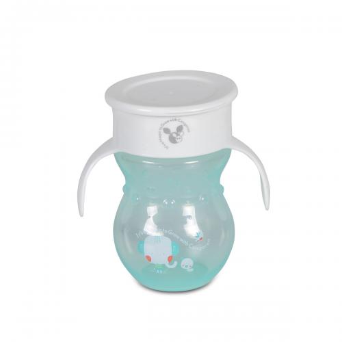 Εκπαιδευτικό Κύπελλο 360° Με Λαβές 270 ML Magic Cup Turquoise