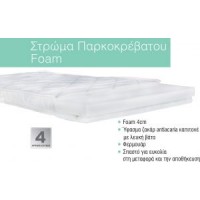 Στρώμα Σπαστό Παρκοκρέβατου Foam 60x120